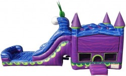 61vKTBzYPVL. AC SX679 1726532654 Purple Mermaid Dual Lane Waterslide Combo (Wet)