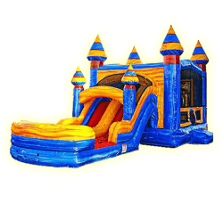 Blue Marble Dual Lane Waterslide Combo